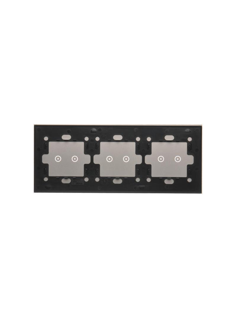 Simon 54 Touch Panel dotykowy S54 Touch 3 moduły 2 pola dotykowe poziome + 2 pola dotykowe poziome + 2 pola dotykowe poziome srebrna mgła DSTR3222/71 KONTAKT
