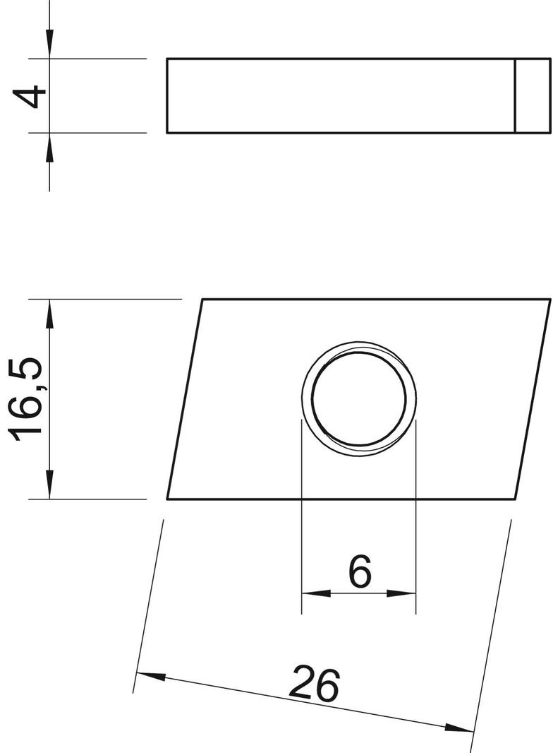 ACMSN M6 A4 Nakrętka ślizgowa