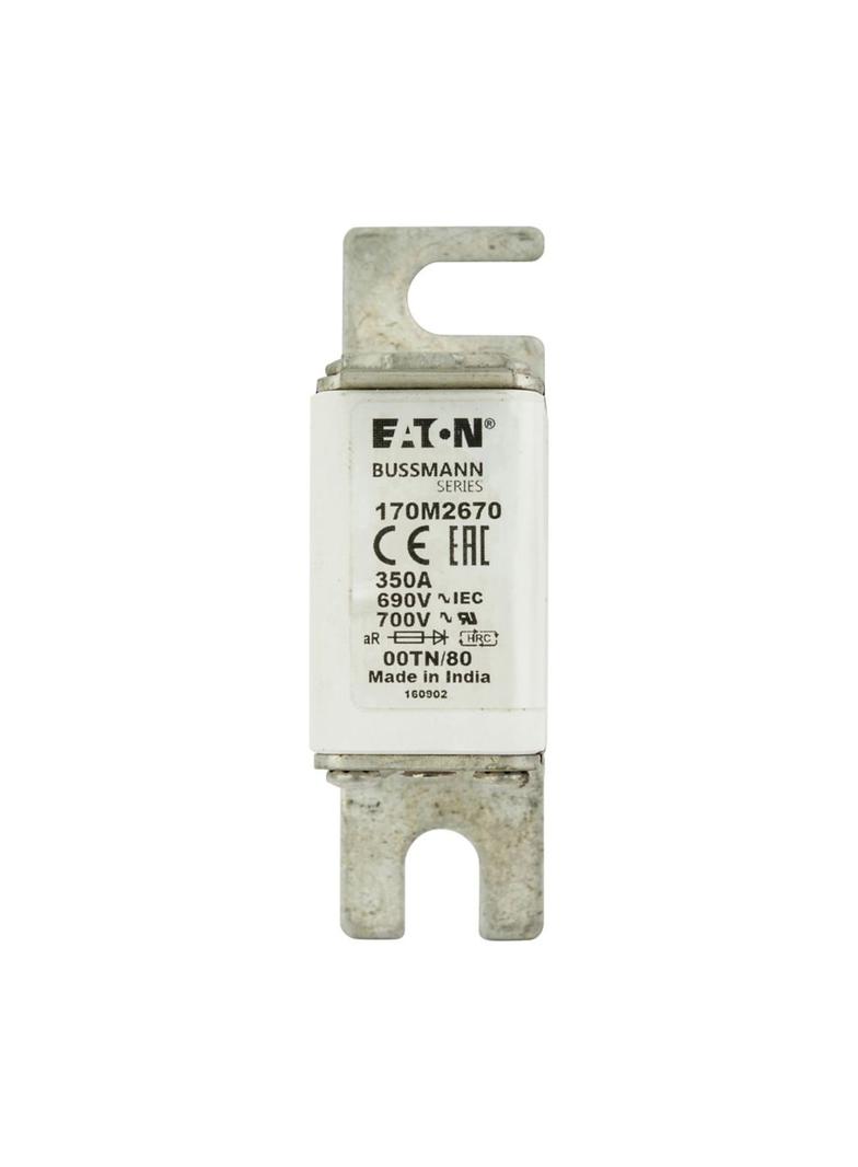 350A 690V aR 00TN/80 TYPE T IND. FUSE Wkładka szybka 350A AC 690V DIN 00 aR DIN IEC nieizol 170M2670
