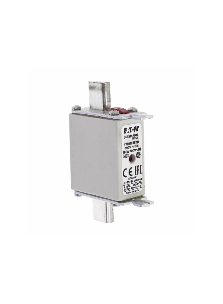 FUSE 100A 690V aR DIN 000 HSDNH Wkładka szybka 100A 690V aR DIN 000 podwójny wskaźnik 170M1567D EATO