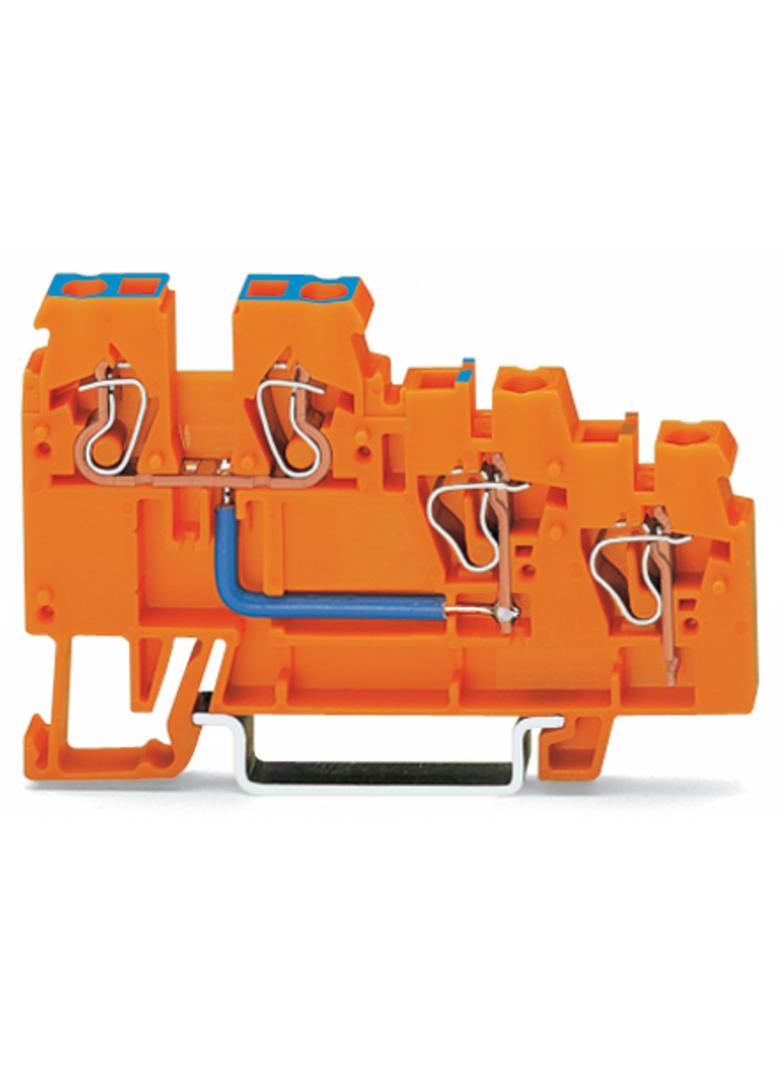 3-przewodowa złączka zasilająca do czujników pomarańczowa