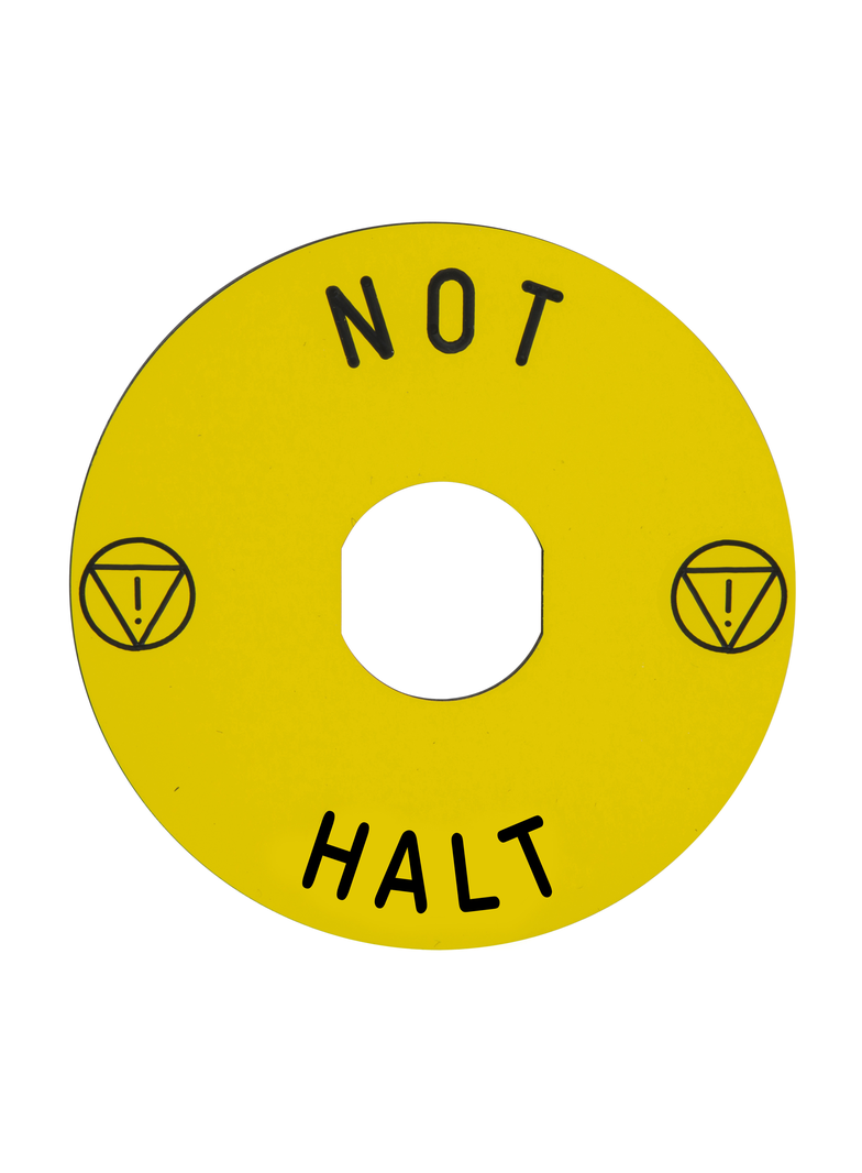 Harmony XB4 Etykieta do ESTOP NOT HALT żółta