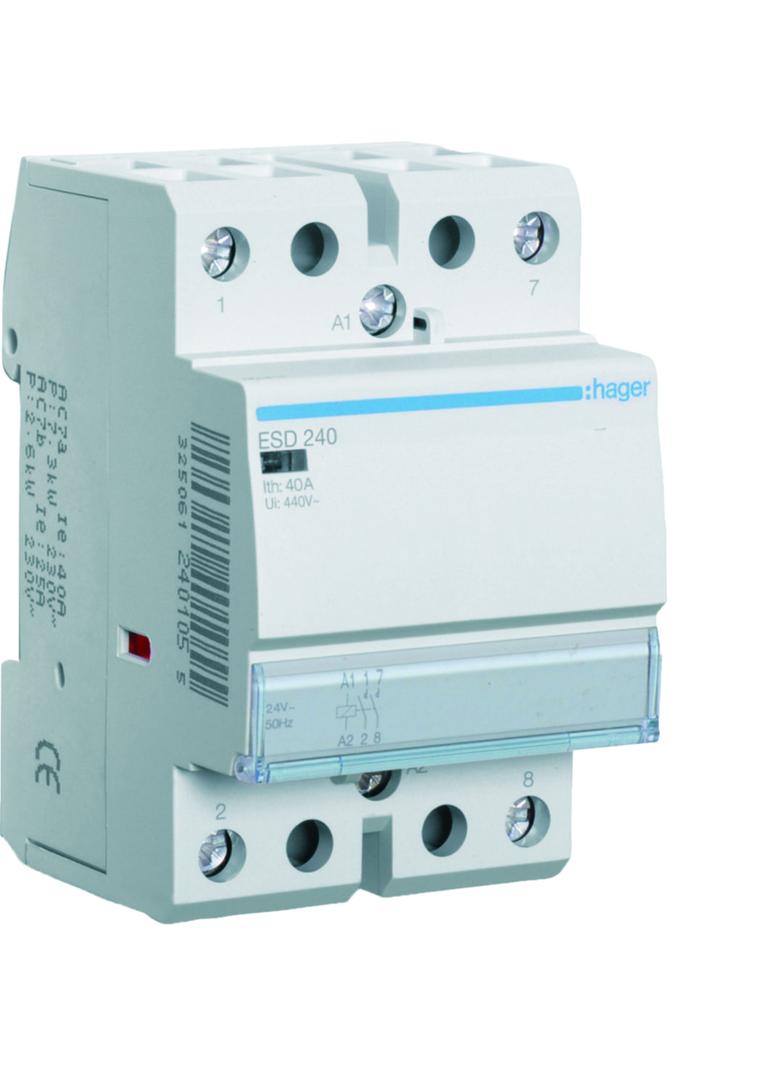 Stycznik modułowy 24V AC 2Z 40A AC-7A B ESD240 HAGER