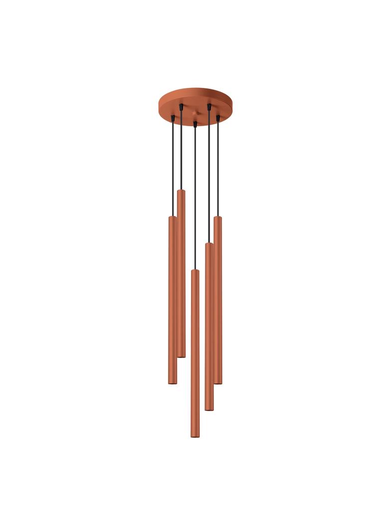 Sollux Lampa wisząca PASTELO 5P ochra czerwona SL.1528