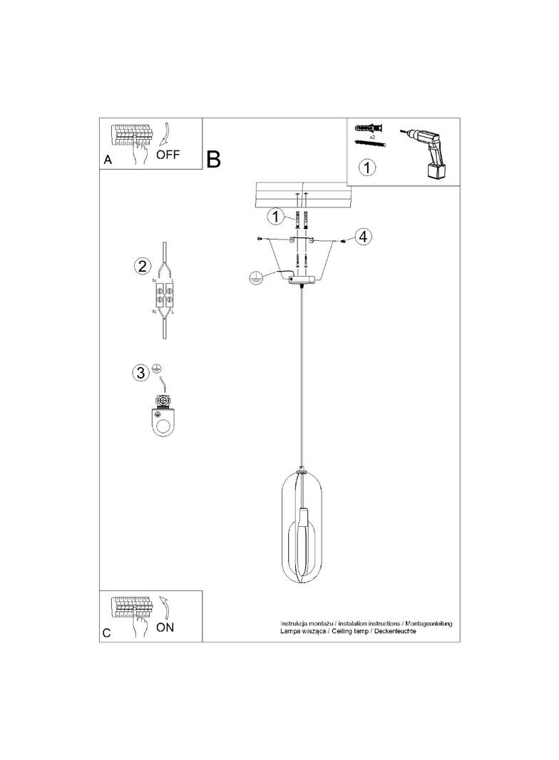 Lampa wisząca NICUS 1 biała
