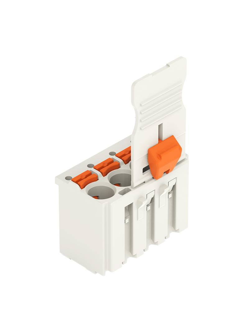 Gniazdo picoMAX raster 5mm 4‑biegunowy z płytką uchwytową i suwakiem 2092‑1104/002‑000 /100szt./ WAGO