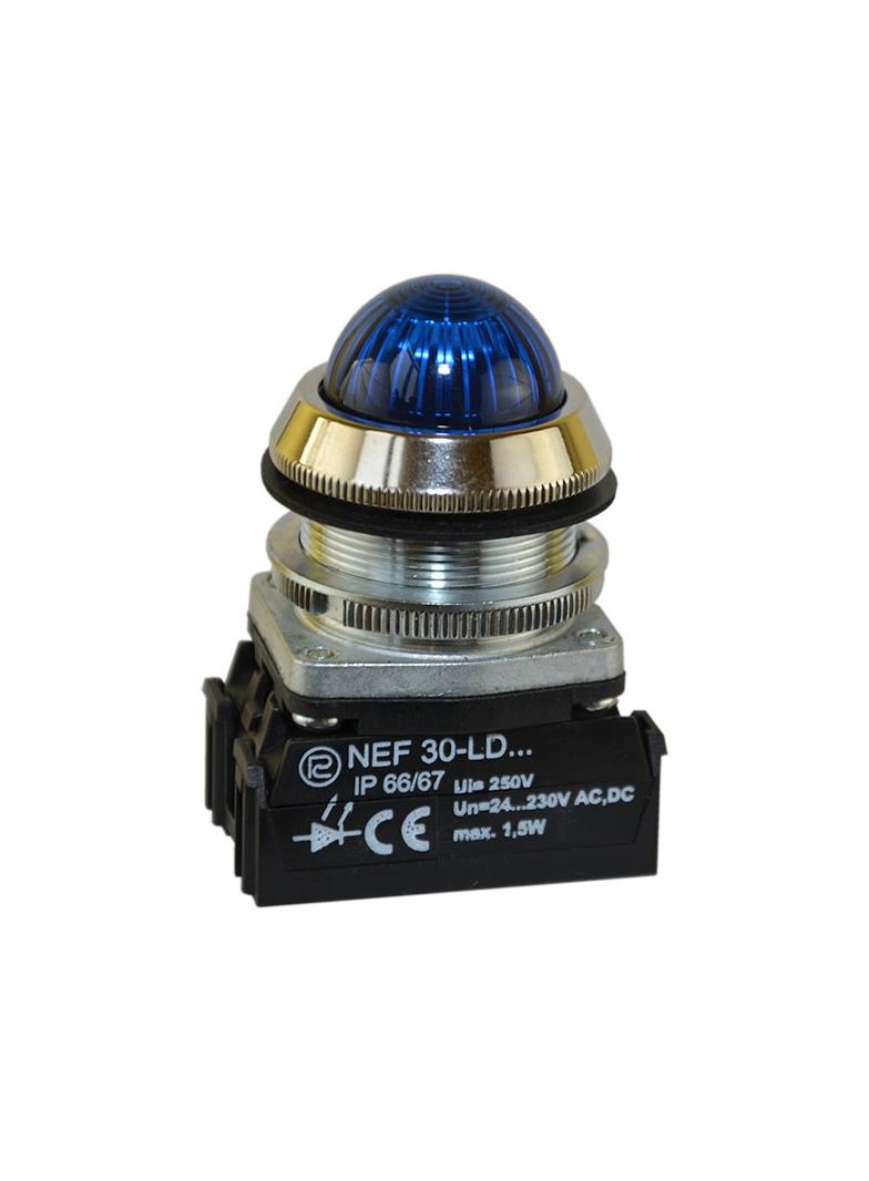 Lampka NEF30 stroboskopowa 24V-230V niebieska
