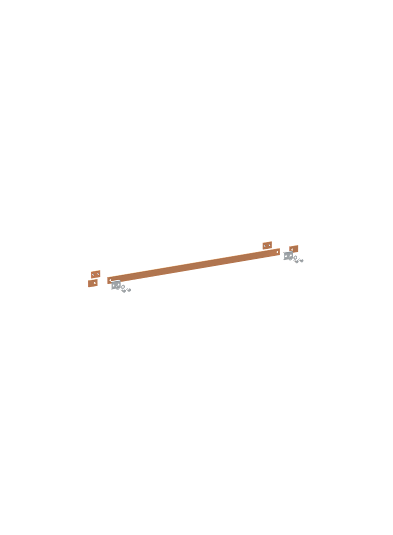 ZX2339 Szyna miedziana 30x5mm szerokość 4PW 1000mm V1, A2 (do samodzielnego montażu)