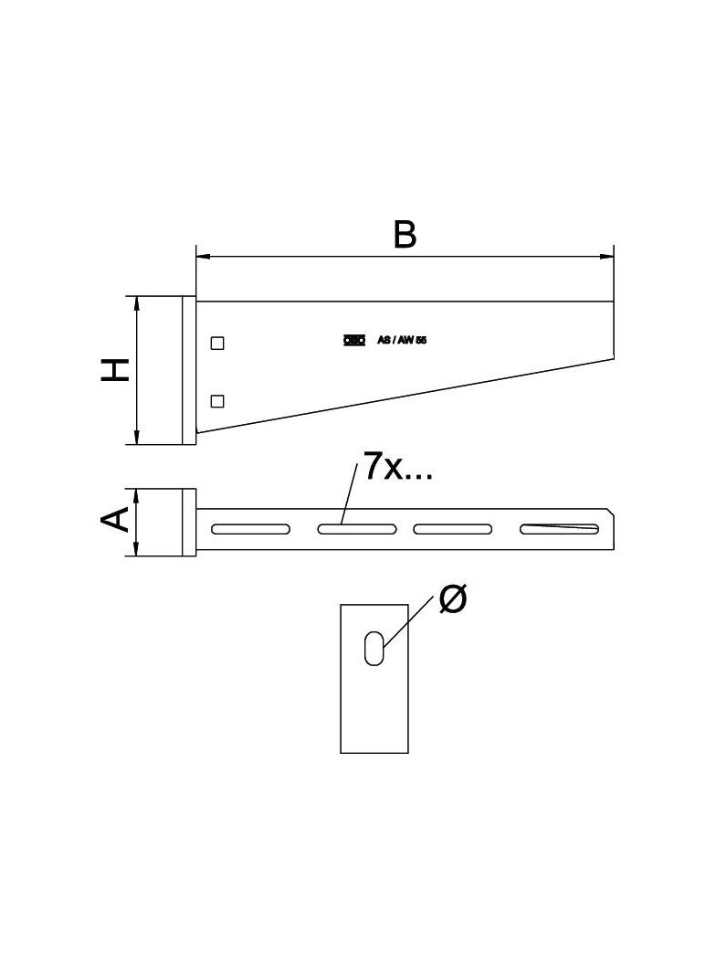AW 55/21, WSPORNIK WIESZAKOWY 210MM FT