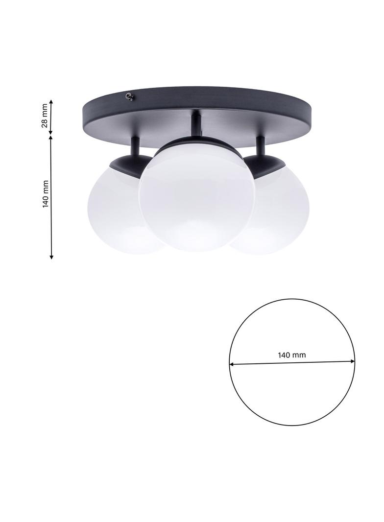 Milagro plafon Sfera Black 3xE14 MLP8858