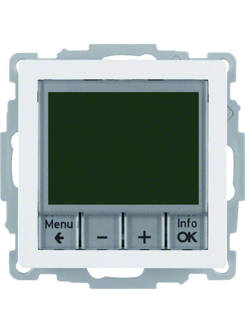 BERKER Q.x Regulator temperatury ze sterowaniem czasowym z stykiem zwiernym i elementem centralnym b