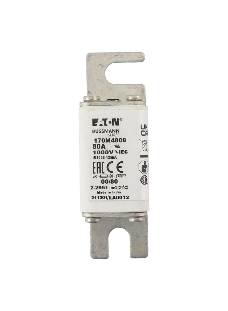 80A 1000V 00/80 aR INDICATOR FUSE Wkładka szybka 80A AC 1000V rozmiar 00 30x47x98 mm aR DIN 170M4809