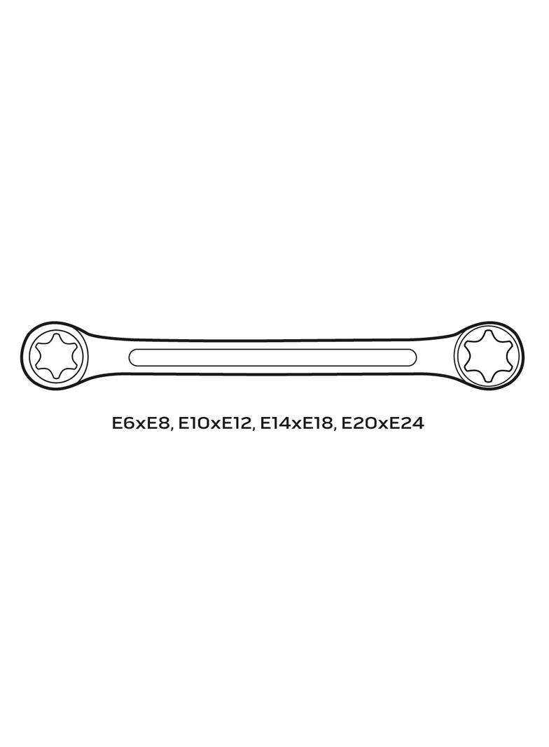 Klucze oczkowe Torx T6-T24, zestaw 4 szt.