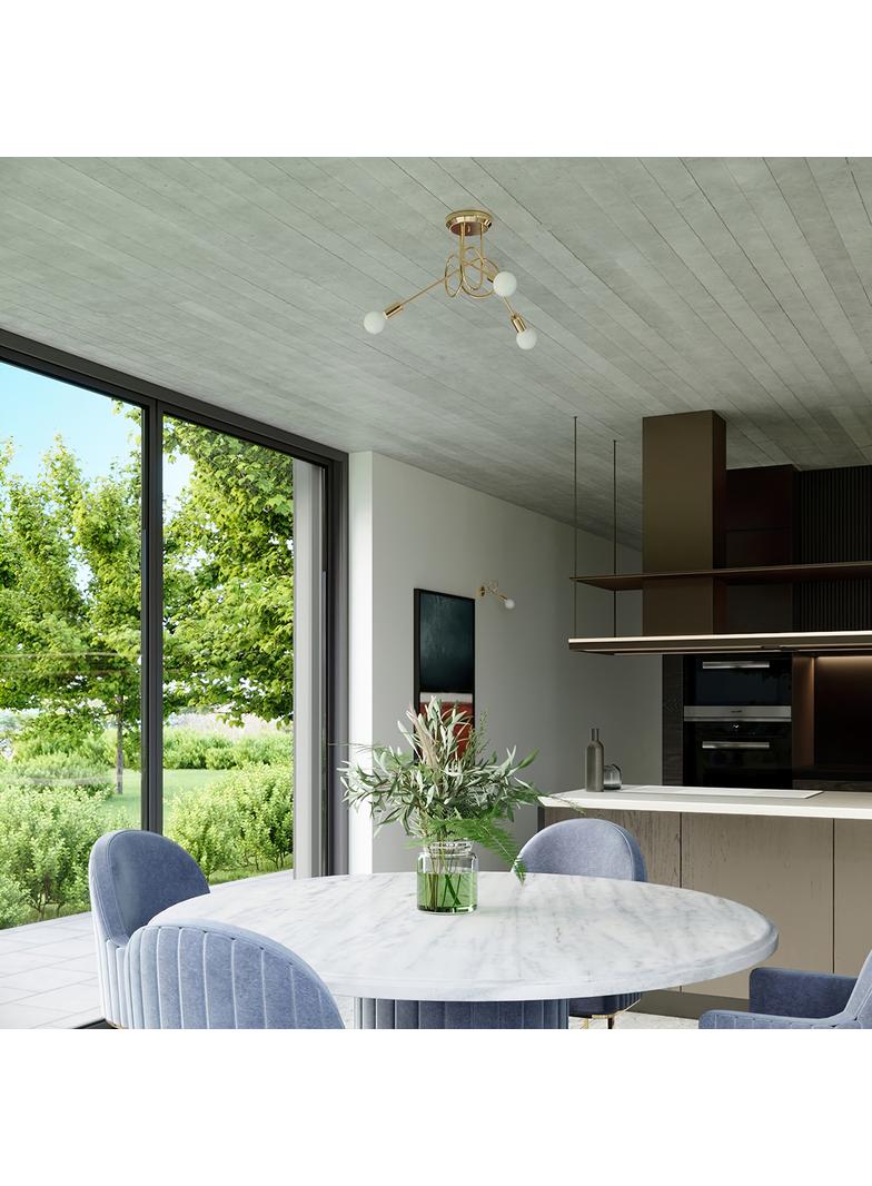 Żyrandol LOOP 5 złoty połysk