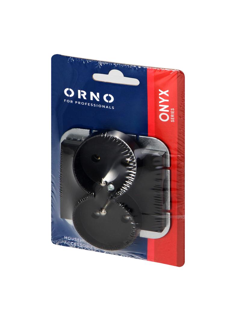 Gniazdo podwójne podtynkowe 2x2P+Z Onyx, 16A, 250V, PT-6OR, czarny OR-OE-7506/B ORNO
