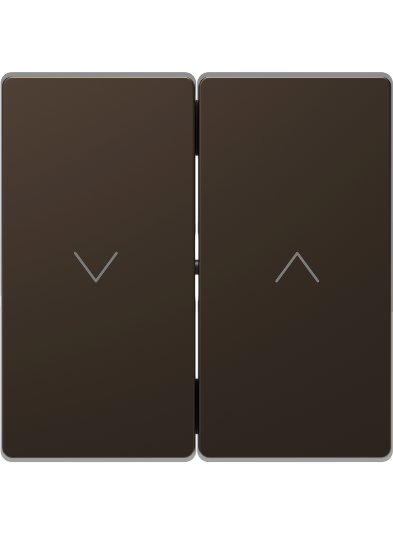 Klawisz podwójny żaluzjowy, mocca metali