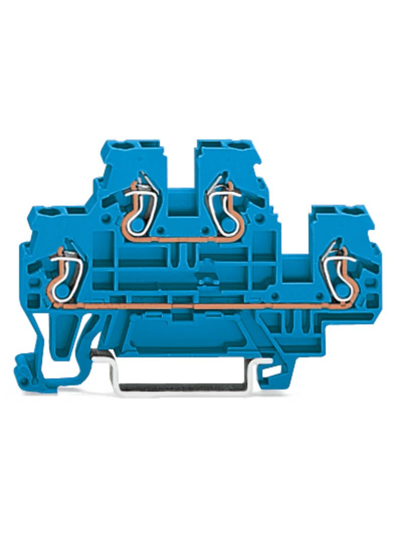 Złączka szynowa 2-piętrowa N / N 2,5mm2 niebieska /50szt./ 870-504 WAGO