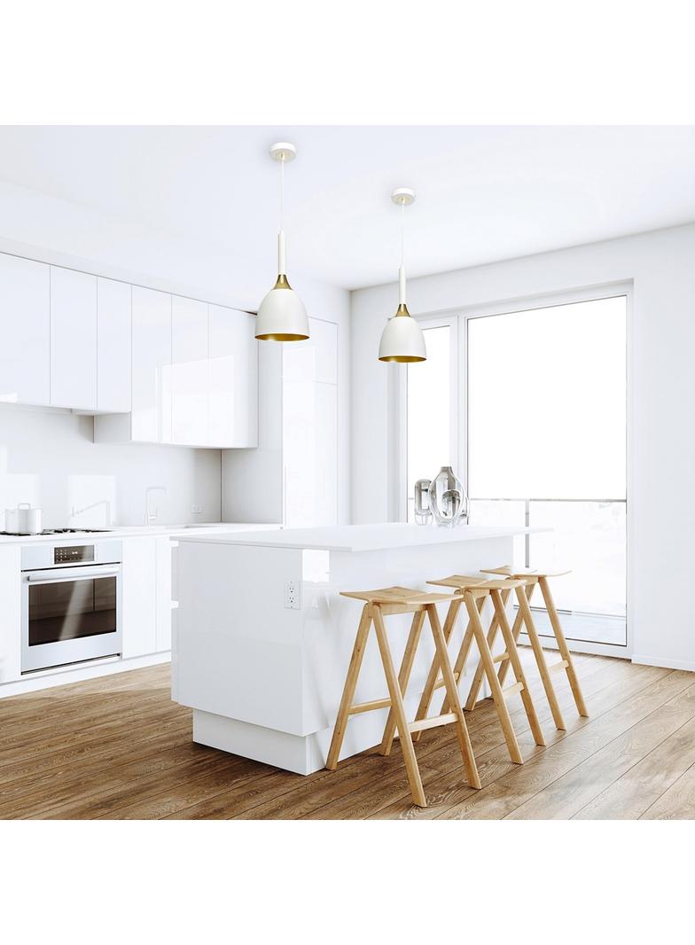 MILAGRO Lampa wisząca CLARK WHITE/GOLD 1xE27