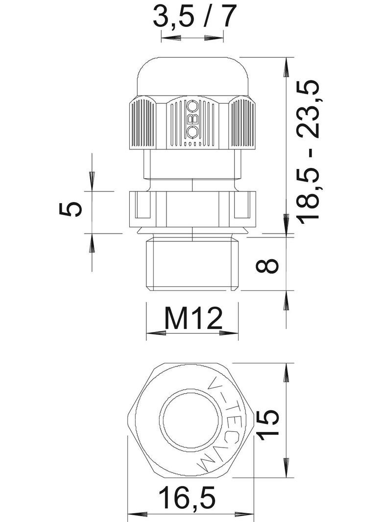 DŁAWIK V-TEC VM M12X1,5 J.SZ.