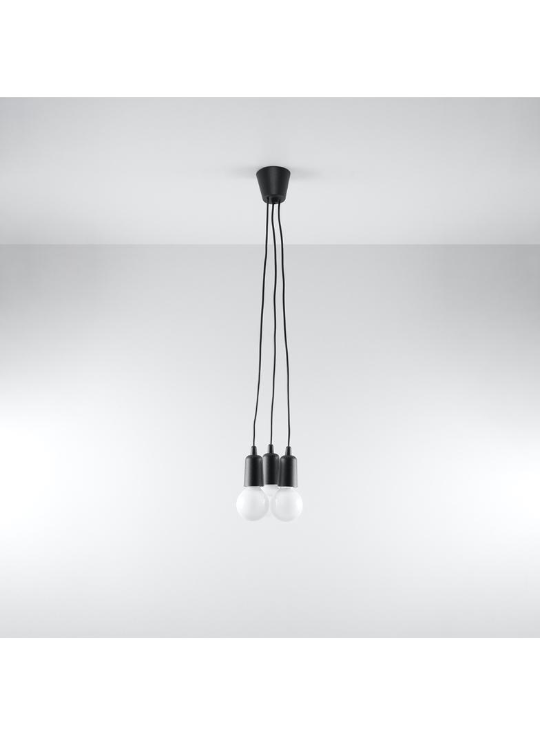 Sollux Lampa wisząca DIEGO 3 czarna SL.0573