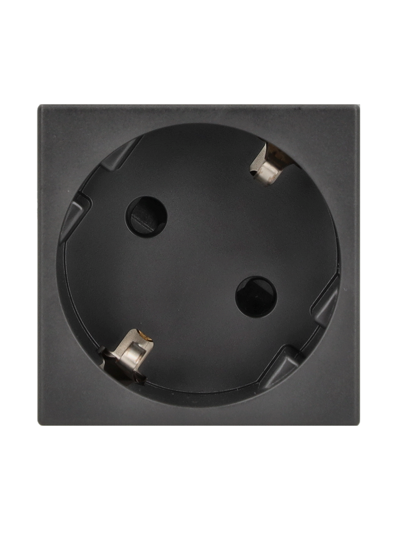 Simon Connect Gniazdo K45 z schuko 16A/230V szybkozłączki szary grafit K11/14 KONTAKT