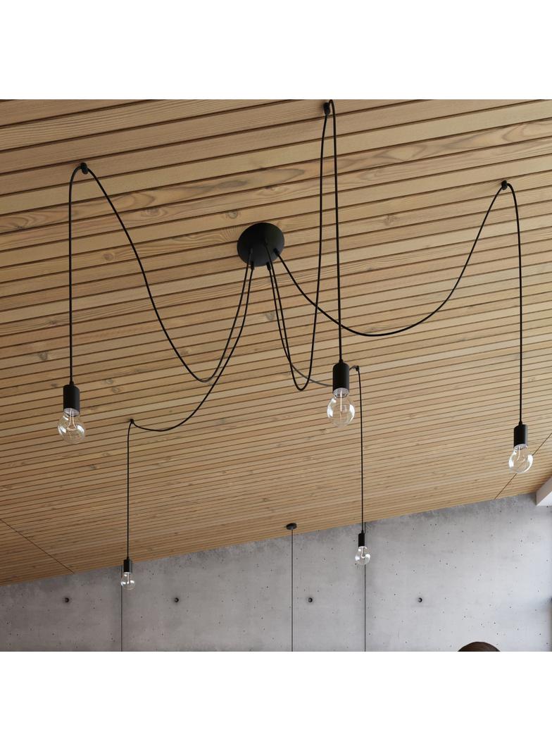 Sollux Lampa wisząca EDISON 1 LONG czarny SL.0369