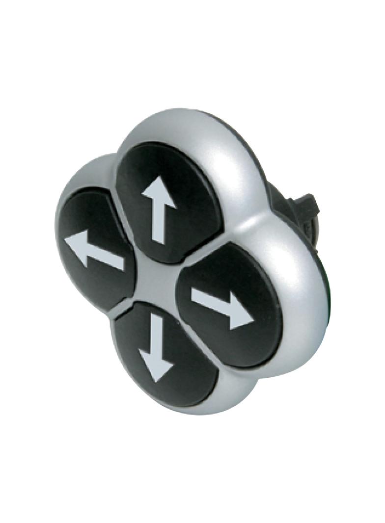 M22-DI4-*-* Przycisk 4 pozycyjny opis indyw. /strzałki/ z samopowrotem 286340 286338 EATON