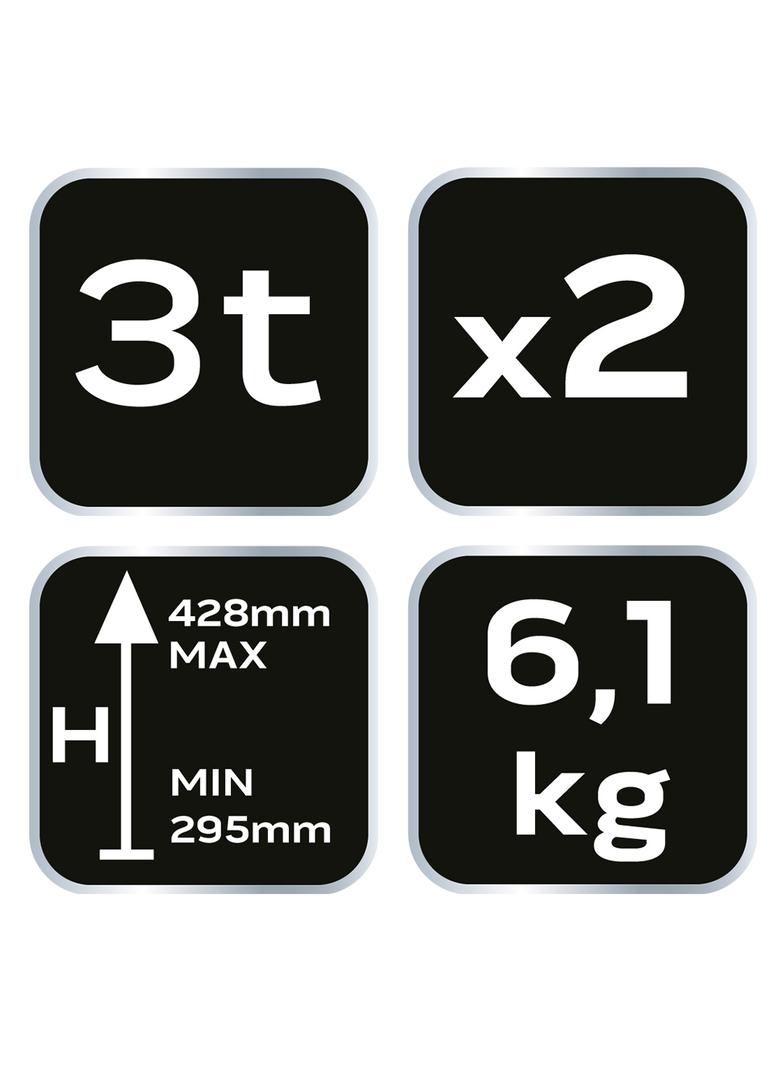 Podstawki pod samochód 3 t, 295-415 mm