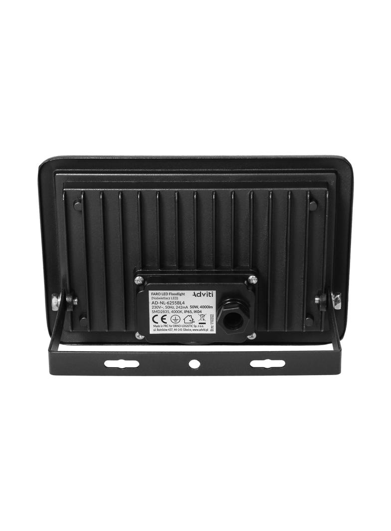 FARO LED 50W naświetlacz 4000lm, IP65, 4000K, aluminium + szkło AD-NL-6255BL4 ORNO
