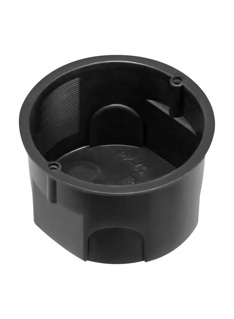 Puszka podtynkowa 60 mm płytka, czarna