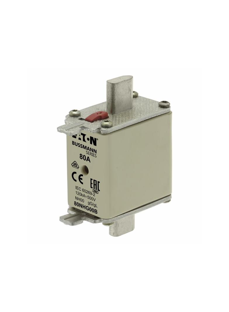 0NH FUSE 80AMP 500V gG SIZE NH00 DUAL IND Wkładka NH00 80A 500V GL/GG podwójny wskaźnik 80NHG00B EAT
