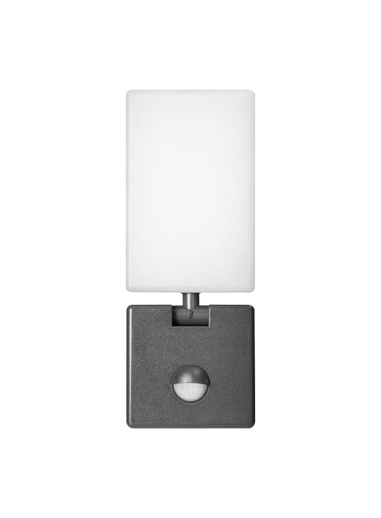 ENID LED 10W, oprawa ogrodowa z czujnikiem ruchu PIR, 800lm, IP65, 4000K, szara