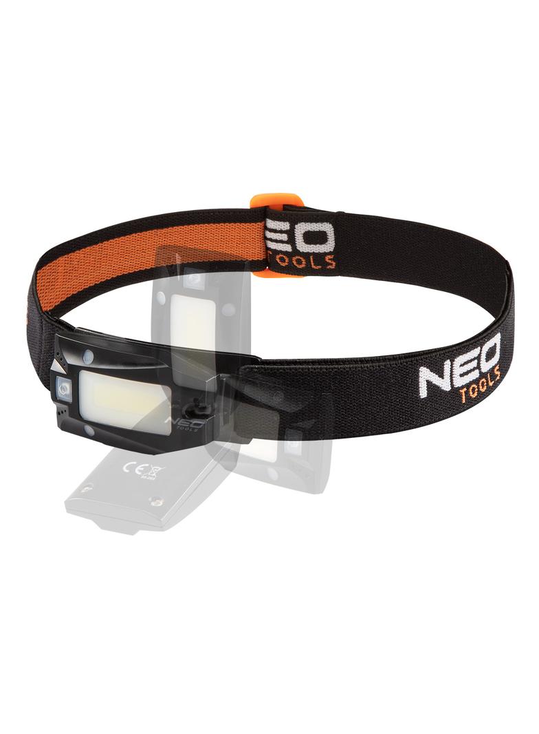 Latarka czołowa akumulatorowa USB 180 lm COB LED + czujnik ruchu