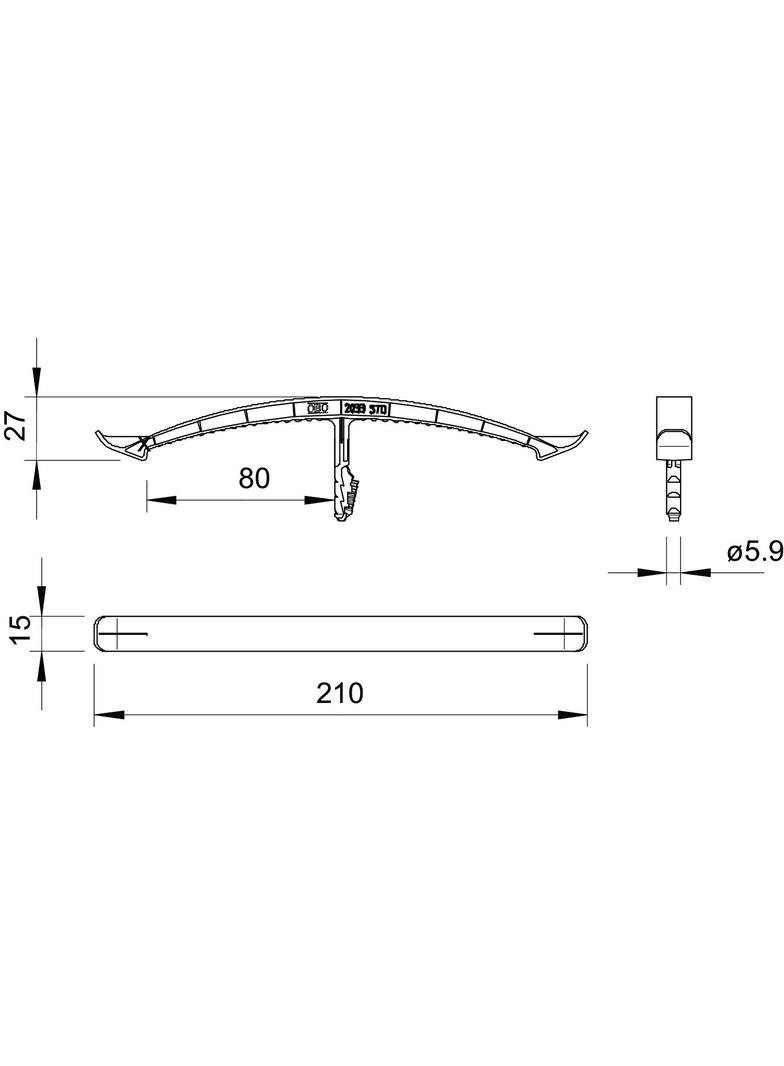 2033 STD, UCHWYT KABLOWY Z KOŁKIEM 2033/ST