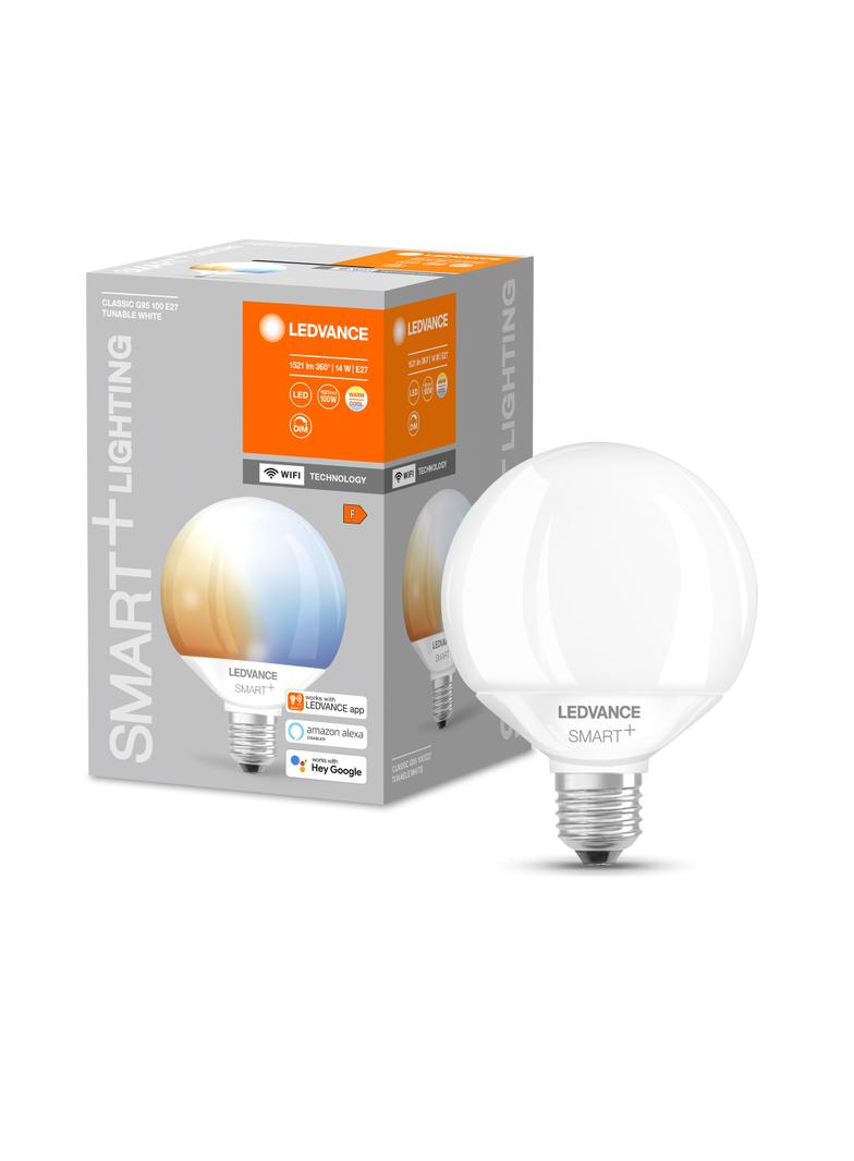 Żarówka LED E27 G95 14W = 100W 1521lm CCT 200° SMART+ WIFI Ściemnialna 4058075609594 LEDVANCE