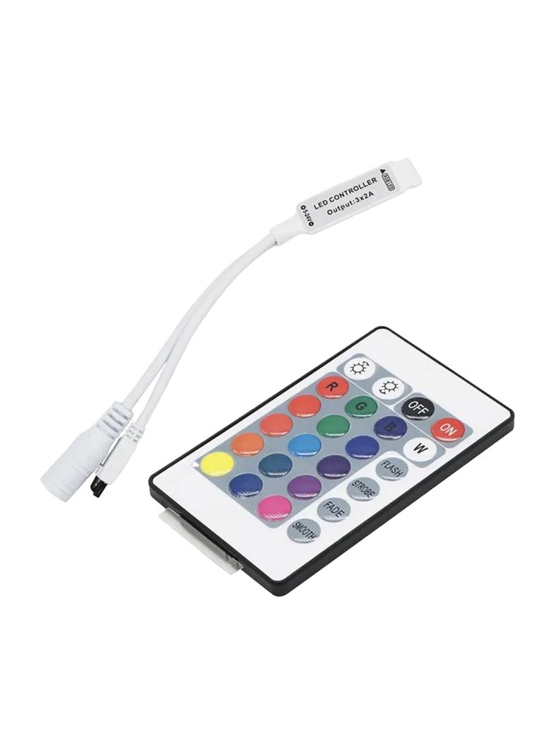 Sterownik LED RGB IR 12V 6A 72W z pilotem 24 przyciski