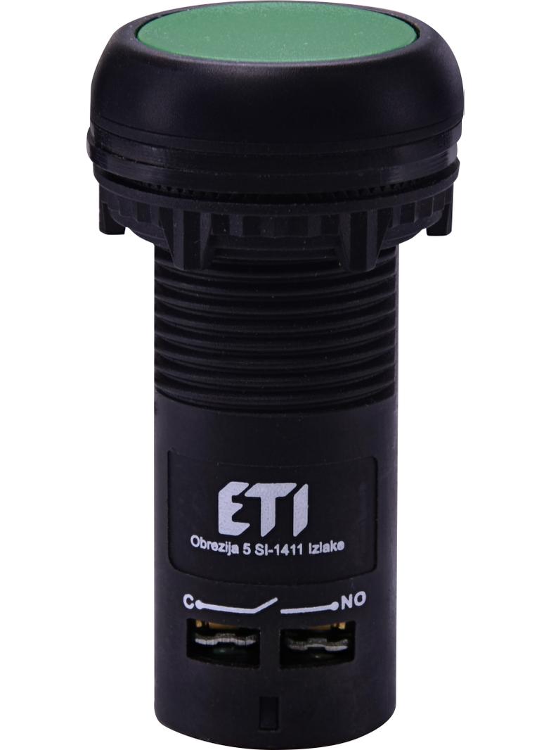 ECF-11-G - Przycisk kompaktowy z guzikiem krytym, 1NO+1NC, Zielony