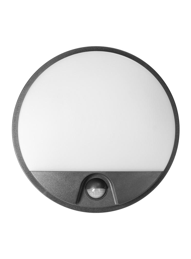 AGAT LED 15W, oprawa ogrodowa z czujnikiem ruchu, 140st, 1100lm, IP54, 4000K, szara AD-OP-6112GLPMR4 ORNO