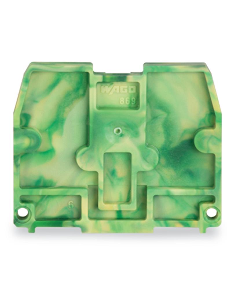 ścianka końcowa żółto-zielona