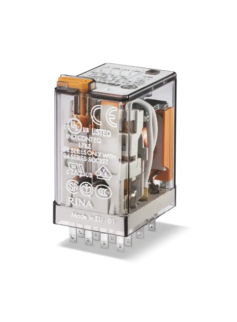 Miniaturowy przekaźnik przemysłowy 4 P; 7A; 12V DC; LED