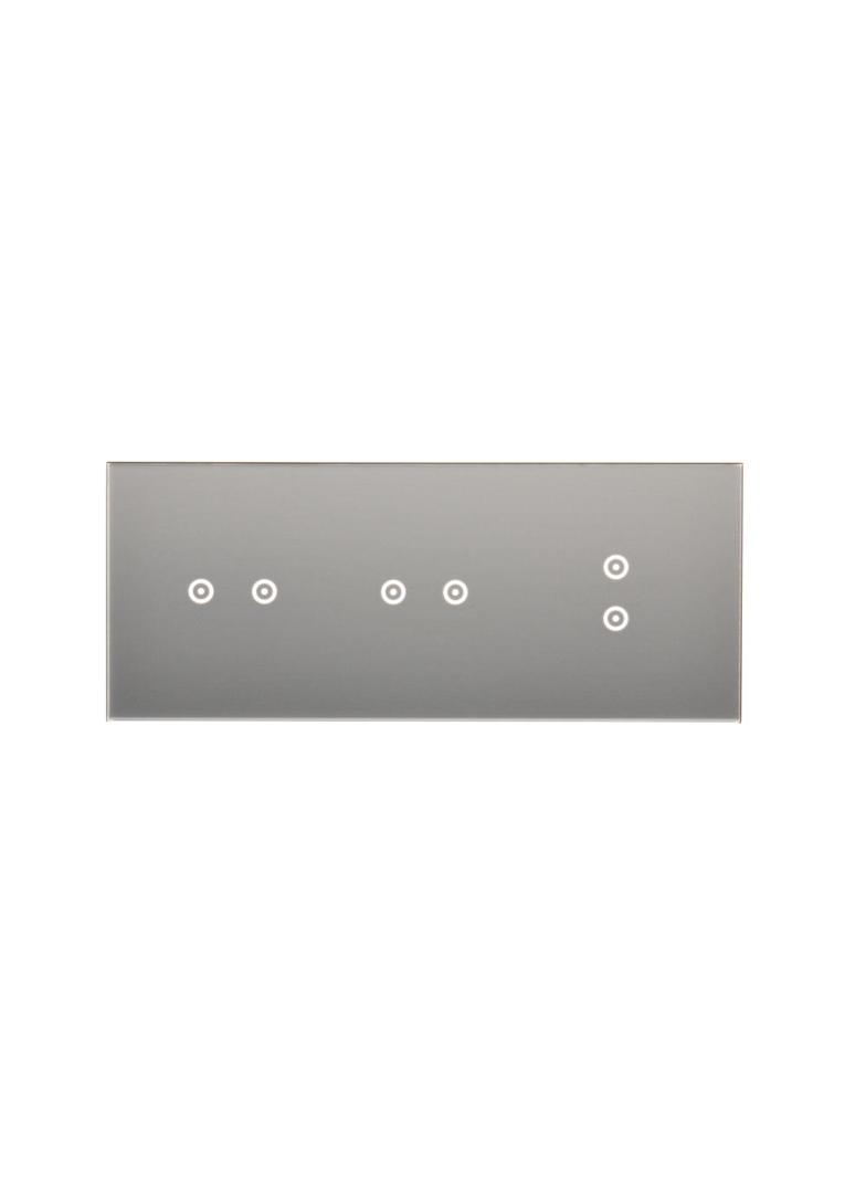 Simon 54 Touch Panel dotykowy S54 Touch 3 moduły 2 pola dotykowe poziome + 2 pole dotykowe poziome + 2 pola dotykowe pionowe srebrna mgła DSTR3223/71 KONTAKT