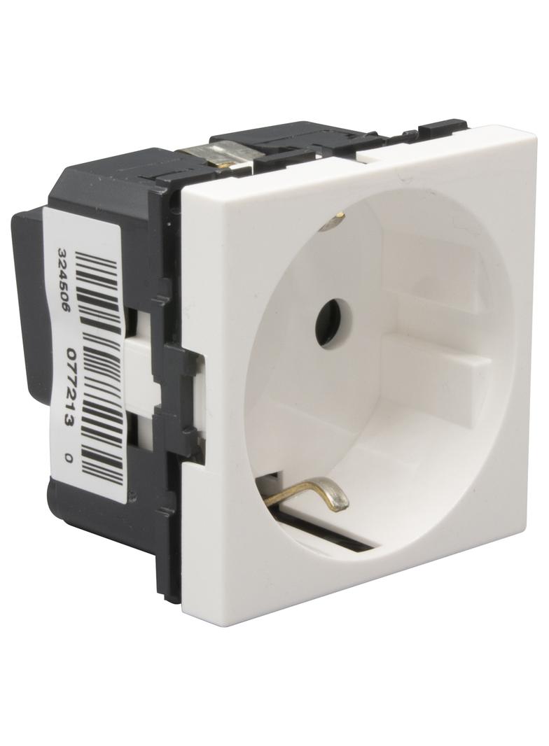 Mosaic Gn 2P+Z Schuko Podłączenie Przez Zaciski Śrubowe-2 Moduły Białe 16A-250V 077213 LEGRAND