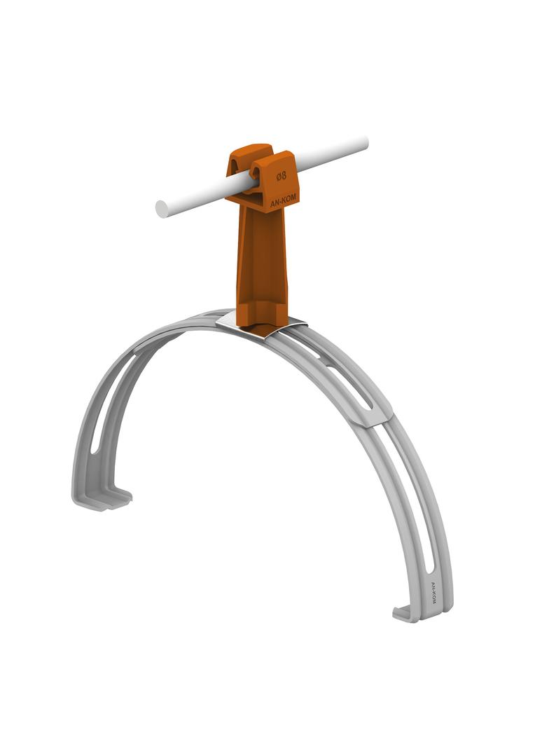 AN-14P/OG/-N Uchwyt gąsior.rozsuw.Z-zatrz. H=7cm /OG/ brązowy