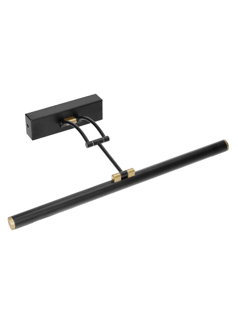 RICO LED 9W, lampa nad lustro, 990lm, 4000K, IP44, dł. 50 cm, czarna
