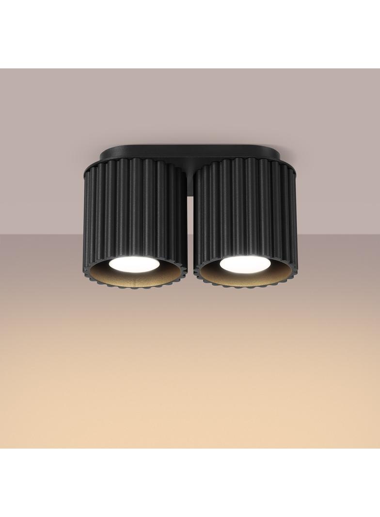 SOLLUX Plafon AURA 2 czarny GU10 ; SL.1785