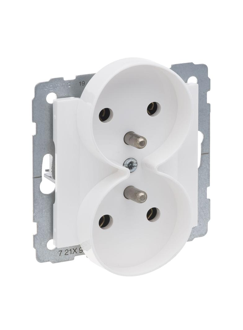 SUNO Gniazdo podwójne 2x2P+Z 16A białe 721191 LEGRAND