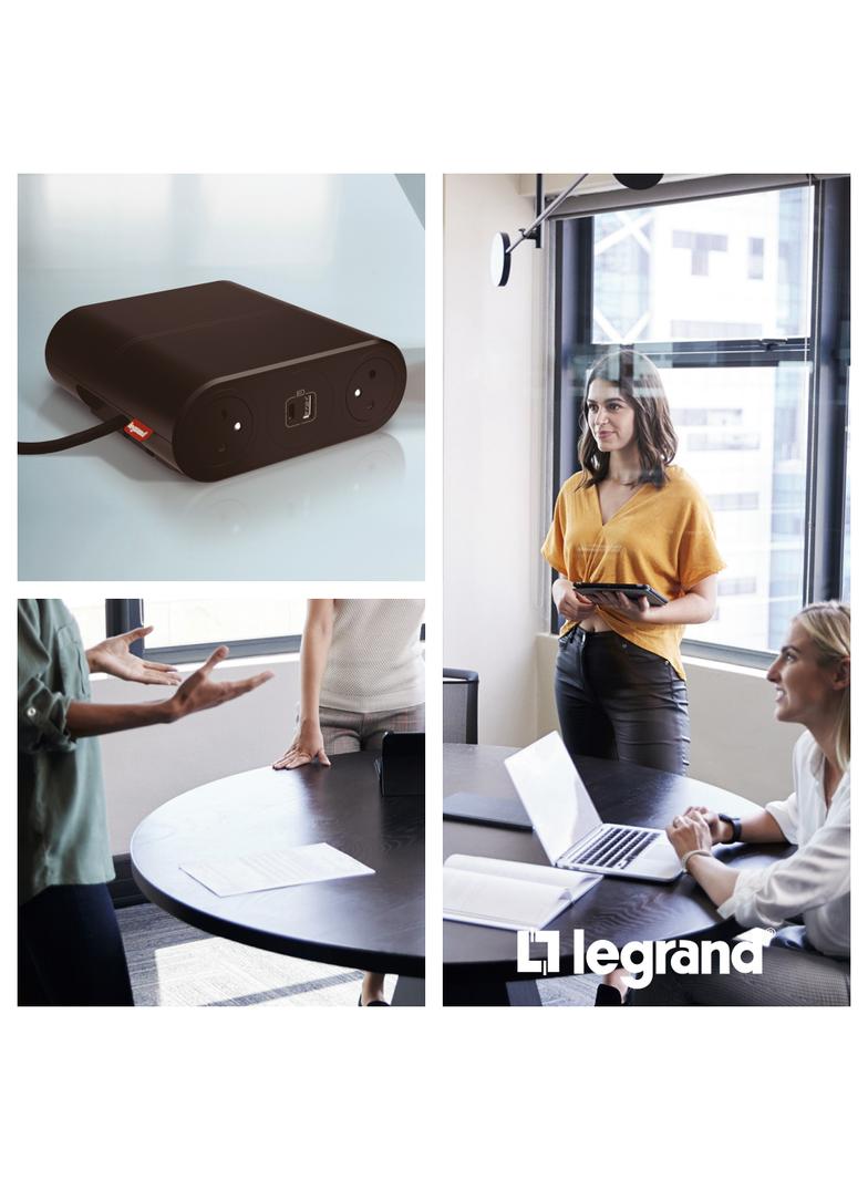 INCARA: LINK'ON - 4X2P+Z / 2XUSB A+C / ZŁĄCZE WIELAND - 2,5 M-CZARNY, Legrand