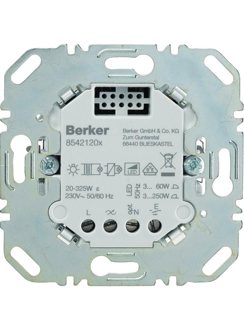 BERKER one.platform Uniwersalny ściemniacz przyciskowy pojedynczy mechanizm 85421200 HAGER