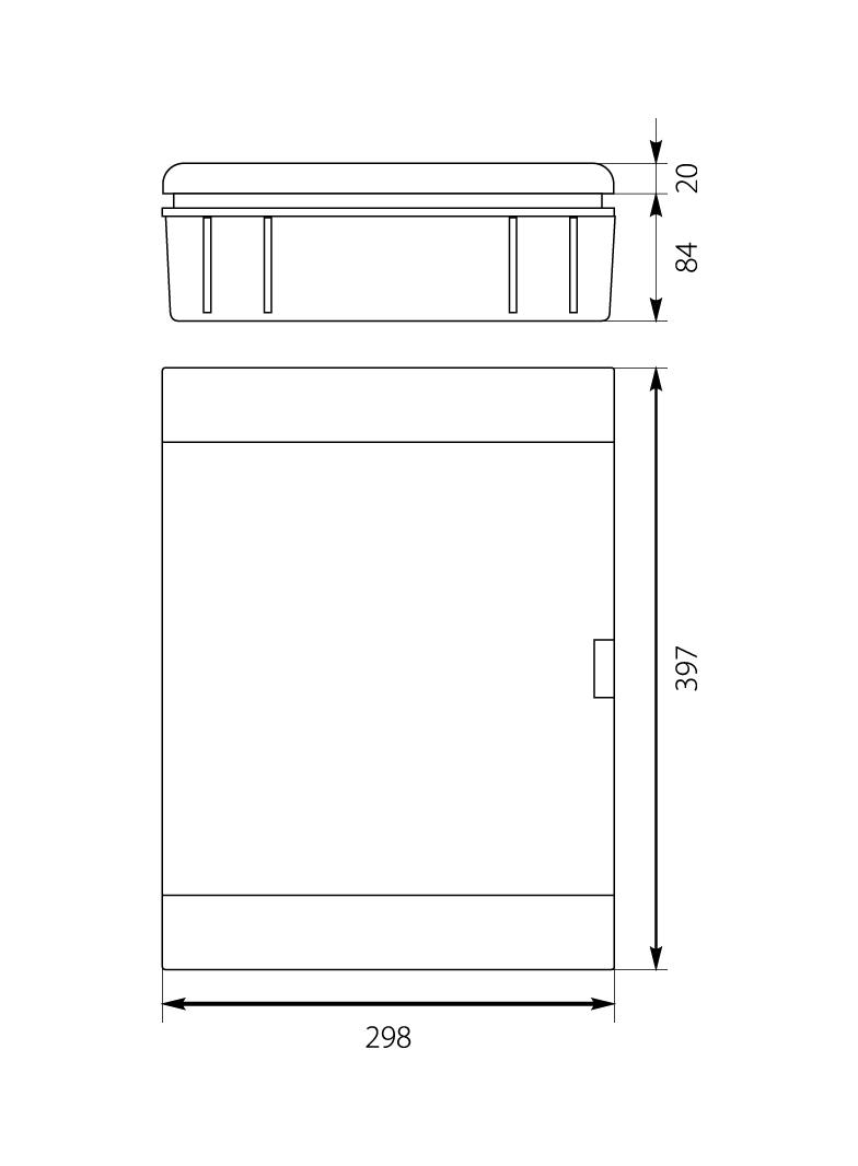Rozdzielnica podtynkowa 2x12 IP30 SRp-24/B 2.15 OPATÓWEK