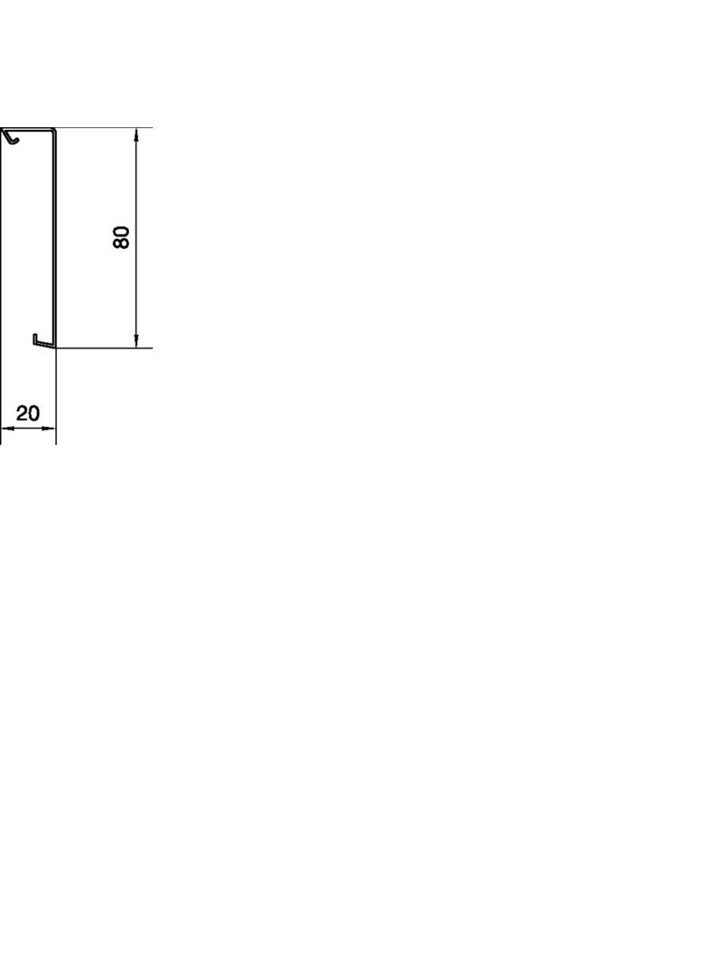 tehalit.SL Pokrywa 20x80 aluminium SL200802D1 HAGER